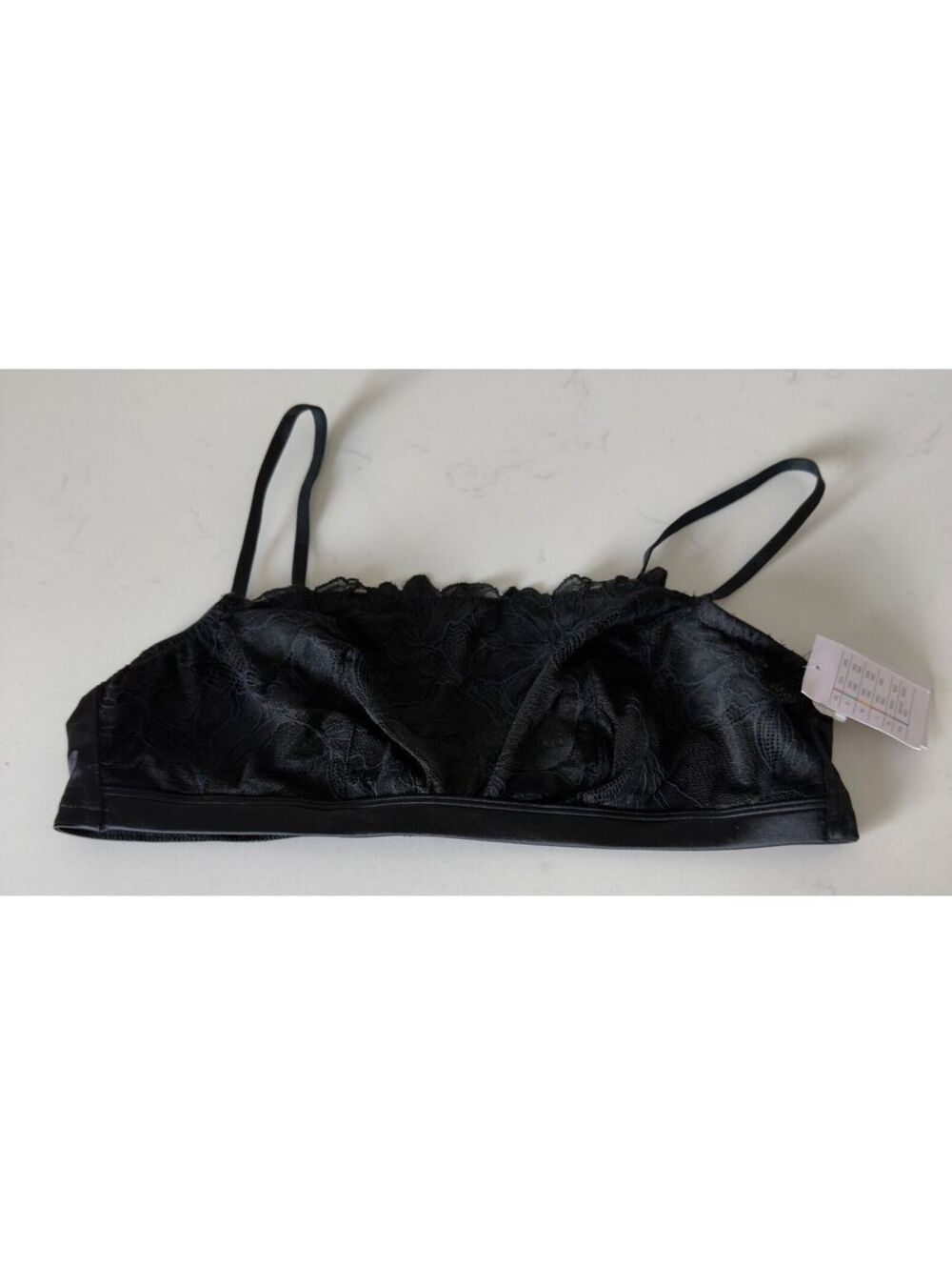 Auden Black Lace Unlined Wirefree Bralette Women Size XL